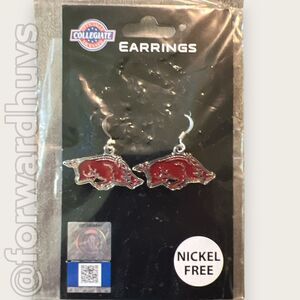Razorbacks University of Arkansas Dangle Earrings